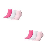 PUMA Damen Sneakersocken weiß / rosa, Größe 39-42, 3429651 Weiß / Rosa 39