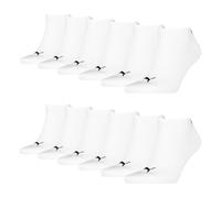 PUMA 6 Paar Unisex Herren Damen Sportsocken Kurzsocken Sneaker Socken, Farbe:Weiß, Größe:43-46, Artikel:-300 white