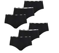 PUMA 6er Pack Damen Unterwäsche Pantys Slips Iconic Mini Shorts, Farbe:Schwarz, Wäschegröße:S, Artikel:-200 Black