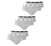 PUMA 6er Pack Damen Unterwäsche Unterhose Slip Iconic Hipsters, Farbe:Grau, Wäschegröße:M, Artikel:-328 Grey/Grey