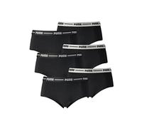 PUMA 6er Pack Iconic Mini Short Damen Panty Slip Shorty Unterwäsche Unterhose, Farbe:Schwarz, Bekleidungsgröße:M