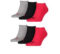 PUMA 6er Pack Sneaker Socken Knöchellange Füßlinge Red/Black 39-42