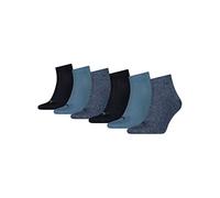 PUMA 6er Pack Unisex Quarter Plain Sportsocken 6P ECOM, 39-42, Denim