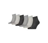 PUMA 6er Pack Unisex Quarter Plain Sportsocken 6P ECOM, 39-42, Grau