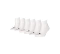 PUMA 6er Pack Unisex Quarter Plain Sportsocken 6P ECOM, 43-46, Weiss