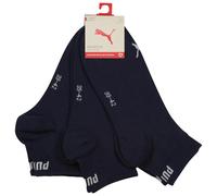Puma Unisex Quarter-Sportsocken – Artikel -321 navy – 3 Paar, Blau, Größe 47-49