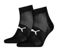 Damen und Herren Unisex Socken Sport Light Quarter von Puma in Weiß, Feuchtigkeitsregulierend. weiß Gr. 43/46