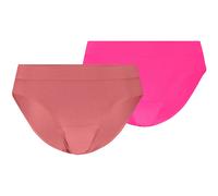 Puma Slip PUMA WOMEN 3D KNIT SPORT BRIEFS, 2er-Pack, Damen Gr. L, dusty pink/pink, 87% PA/13% EA