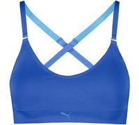 Sport-Bustier PUMA "PUMA WOMEN 3D KNIT SPORT TRIANGLE TOP", Damen, Gr. XL, N-Gr, blau, Single Jersey, Obermaterial: 89% Polyamid, 11% Elasthan, BHs Sport-Bustier, wendbare und verstellbare Träger für
