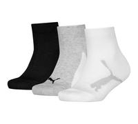PUMA Unisex Kids BWT Recycled Cotton Quarter Sock, Black, 23/26 (3er Pack)