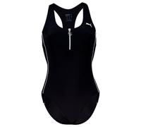 Badeanzug PUMA "PUMA SWIM WOMEN T7 SWIMSUIT", Gr. XS, N-Gr, schwarz, Obermaterial: 82% Polyester, 18% Elasthan, Badeanzüge Badeanzug, mit tiefem Rundhalsausschnitt und Reißverschluss (98077059-XS) sch