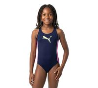 Puma Badeanzug Swim Girls T7 – Mädchen Gr. 164 – Navy/Electric Orchid – 82% Polyester, 18% Elasthan