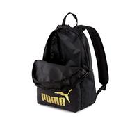 PUMA 75487 Unisex Rucksack, Puma Black-Golden logo, Einheitsgröße
