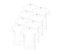 PUMA 8 er Pack Basic V Neck T-Shirt Men Herren Unterhemd V-Ausschnitt, Farbe:300 - White, Bekleidungsgröße:L