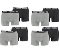PUMA 8 er Pack Boxer Boxershorts Men Herren Unterhose Pant Unterwäsche, Farbe:691 - Dark Grey Melange/Black, Bekleidungsgröße:L