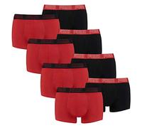 PUMA 2 er Pack Short Boxer Boxershorts Men Pant Unterwäsche kurz 100000884, Farbe:002 - Red/Black, Bekleidungsgröße:L