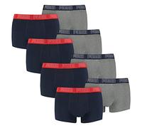 PUMA 8 er Pack Short Boxer Boxershorts Men Pant Unterwäsche kurz 100000884, Farbe:006 - Blue/Grey Melange, Bekleidungsgröße:S