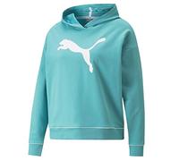 Puma 847104 01 Modern Sports Damen Hoodie normale Passform Rundhals Kapuze Uni, Groesse 36, türkis