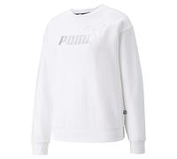 PUMA 848304 02 ESS+ Metallic Logo Damen Hemd Baumwolle Polyester Langarm Uni, weiß, 38