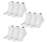 Puma Herren Sneaker-Socken Cushioned mit Frottee-Sohle Weiß/Schwarz Größe 43-46