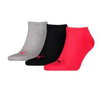 3, 6, 12, 18 Paar PUMA Sneaker Socken Mehrfarbig, 18 Paar (6x 3er Pack), 43-46, -232 black / red