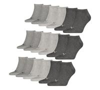 PUMA Unisex Plain Sneaker Sock, Anthraci/l Mel Grey/m Mel Grey-New, 43/46 (3er Pack)