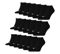PUMA Unisex Sneakersocken, 3er Pack - Sneaker Plain 3P, Logo, einfarbig Schwarz 43-46