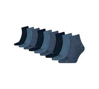 PUMA Unisex Quarter Socken Plain – 12 Paar (4x3er) Denim Blue – Größe 39-42