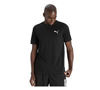 PUMA Herren Active Small Logo T-Shirt Tee, schwarzes, L
