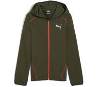 PUMA Active Sports Hoodie Full-Zip TR B, Jungen Schweiß, Dark Olive, 681808