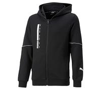 PUMA Active Sports Jungen Kapuzenpullover mit durchgehendem Reißverschluss Tr B Sweat, Puma Schwarz, 128 cm