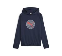 PUMA Active Sports Poly Hoodie B, Unisex Schweiß, Club Navy,