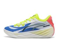 Puma Hallen-Indoorschuhe All-Pro Nitro (Basketball) 2025 weiss/blau/gelb Herren, Größe Euro (US) 45 (11,5)