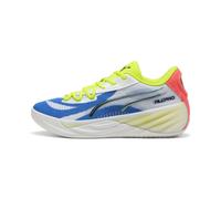 Puma Hallen-Indoorschuhe All-Pro Nitro (Basketball) 2025 weiss/blau/gelb Herren, Größe Euro (US) 45 (11,5)