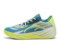 Puma Hallen-Indoorschuhe All-Pro Nitro Hoops Dreamz (Basketball) blau/limegelb Herren, Größe Euro (US) 42,5 (9,5)