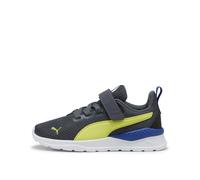 PUMA Anzarun Lite AC PS Kinder Sneaker mit Klettverschluss 43 - galactic gray/lemon sherbert/puma black 30