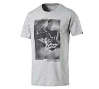 Puma Archivfoto kurzärmeliges graues T-Shirt Top Tee normale Passform 836441 04 RW12 S