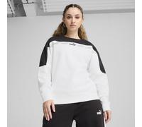 Sweatshirt PUMA "Around The Block Crewneck Damen", Damen, Gr. S, weiß, Obermaterial: 66% Baumwolle, 34% Polyester; Rippe: 97% Baumwolle, 3% Elasthan, comfort fit, Rundhals, Sweatshirts Sweatshirt (634