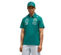 PUMA Aston Martin F1 2026 Herren Team-Poloshirt - Grün | Alle neuesten Team- und Partnerlogos, Kurzärmel mit Knopfkragen, Offizielle lizenzierte Replica-Sammlung