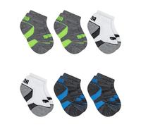 PUMA Baby-Jungen Infant Boys' 6 Pack No Show Socks Tennissocken, Grau/Grün, 92-104