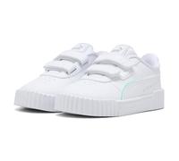 PUMA Baby-Mädchen-Sneaker Carina 3.0 Holo 2.0 V INF, Klettverschluss, Weiß/Silber/Mauve Mist, 25 EU