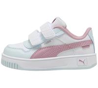 PUMA Baby-Mädchen Carina Street V INF Sneaker, White-Poised PINK-SEA Glass, 21.5 EU
