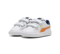 PUMA Baby-Mädchen Smash 3.0 Playdate V INF Sneaker, White-ORANGE GLO, 26 EU