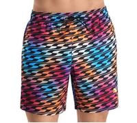 Puma Badehosen Formstrip Mid Swim Shorts Schwarz gemustert Polyester Large Herren