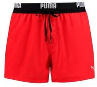 Puma Badehosen Logo Short Length Swim Shorts Rot Polyester X-Large Herren