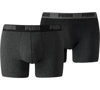Puma Herren Boxershorts 2er Pack Dark Grey Melange / Black : S