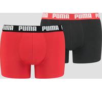 Puma Boxershorts Basic 2er-Pack Herren Rot/Schwarz Größe S