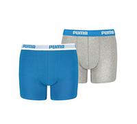 PUMA Jungen-Basic-Boxershorts 2er-Pack Für Kinder | Mit Aucun | Grau/Blau | Größe: 9/10 blue / grey