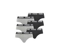 PUMA Basic Brief Men Herren Unterhose Pant Unterwäsche 6er Pack , Farbe:691 - Dark Grey Melange / Black, Bekleidungsgröße:S