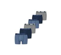 PUMA Basic Everyday Herren Boxershorts Unterhose 6er-Pack, Farbe:Denim Combo, Bekleidungsgröße:L